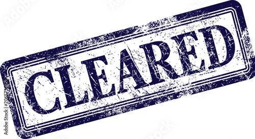 Cleared vector stamp sign with grunge green texture, official