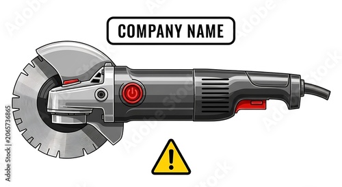 Electric angle grinder power tool for construction work