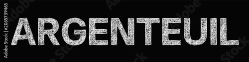 Φωτογραφία Black and white sketch Argenteuil text design element