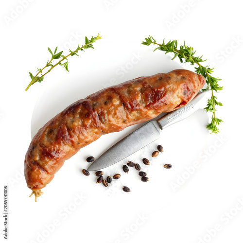 Traditional Hungarian kolbász sausage with rich paprika, garlic, and smoked flavor