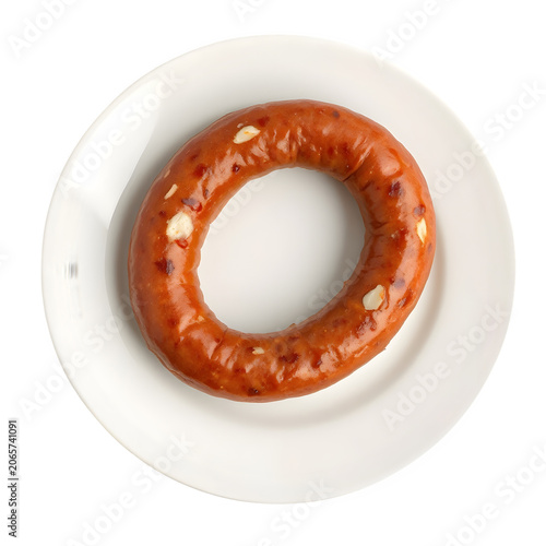 Traditional Hungarian kolbász sausage with rich paprika, garlic, and smoked flavor