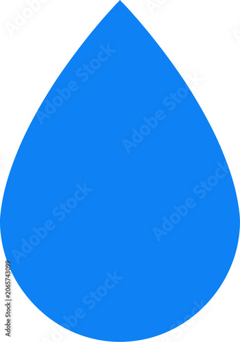 Blue water drop shape for design