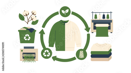 Eco friendly figure promoting recycling and sustainability.