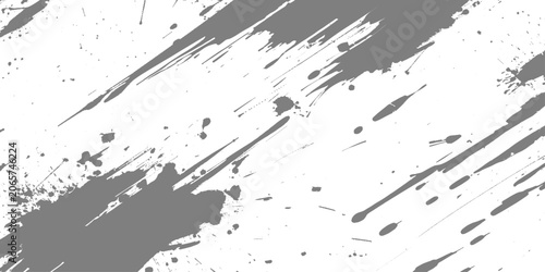 Obraz na plátne Abstract black and gray paint strokes slashing diagonally across a white background, grunge texture, high contrast, minimalistic monochrome texture design