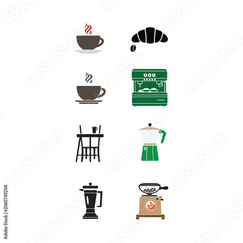 Tableau sur toile Free Vector, Free Black And White Vector For Coffee Shop , Free Victor