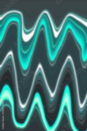 Glowing teal and white abstract wave pattern