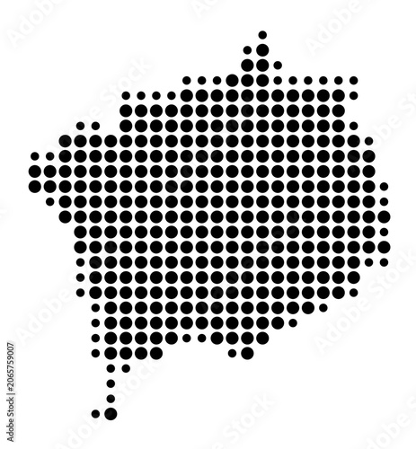 Fotografie Symbol Map of the Prefecture Haute-Kotto (Central African Republic) showing the