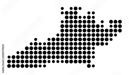 Photos Symbol Map of the Province Las Tunas (Cuba) showing the area with a pattern of b