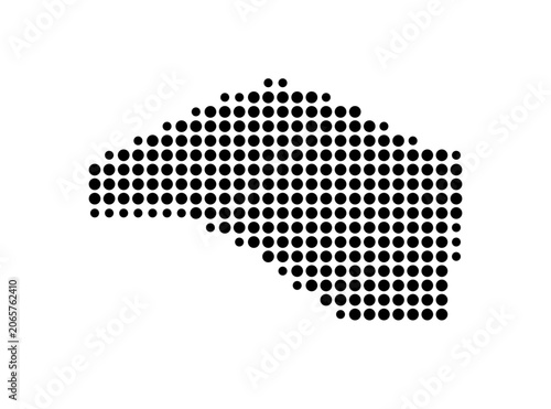 Symbol Map of Central and Western (Hong Kong S.A.R.) showing the area with a pattern of black circles