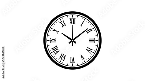 Foto Analog clock with Roman numerals face.