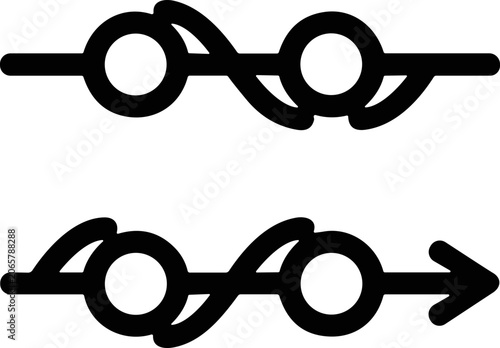 Abstract Interconnected Circles and Lines Symbolizing Connection and Progress
