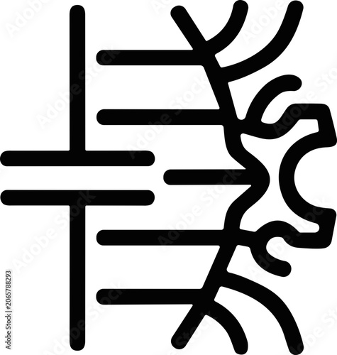 Abstract Geometric Rune Symbol, Ancient Nordic Glyphs, Mystical Scandinavian Art