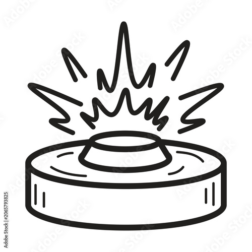 Emergency industrial alert button and safety element vector symbol