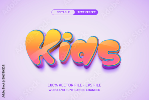 Kids Playful Cartoon Editable Text Effect