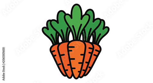 Colorful illustration of a carrot.