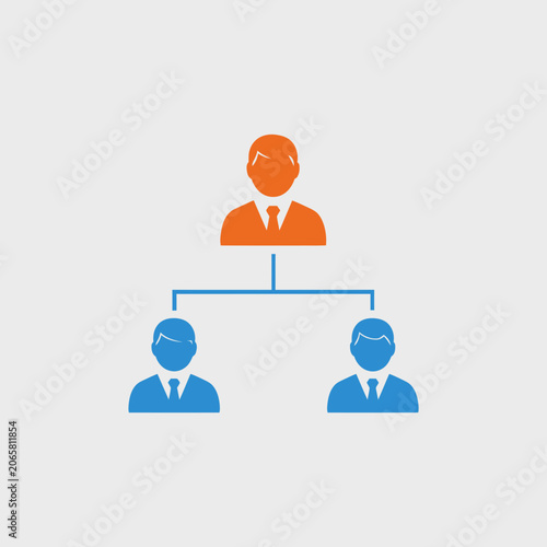 Teamwork Hierarchy Organization Chart Icon