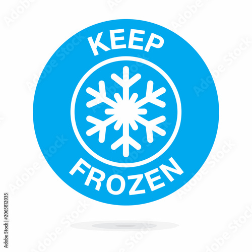 Keep Frozen Label With Snowflake Design For Food Storage Instructions