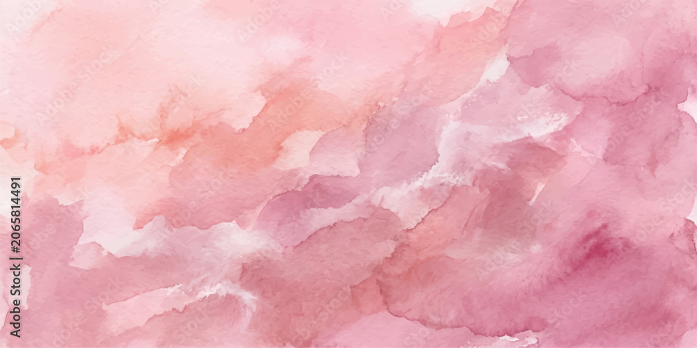 Fototapeta premium Pink abstract watercolor background with bubbles, textured paper pattern, grunge wall surface, rose valentine love vintage art wallpaper, marble macro close-up illustration
