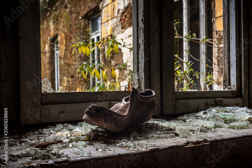 Valokuva A picture of an abandoned shoe, Mombello, Monza, Italy