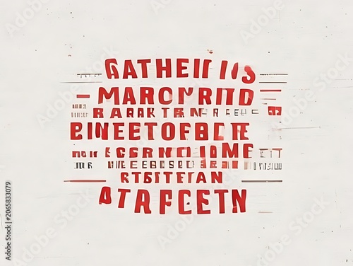Abstract typography design with scattered letters.