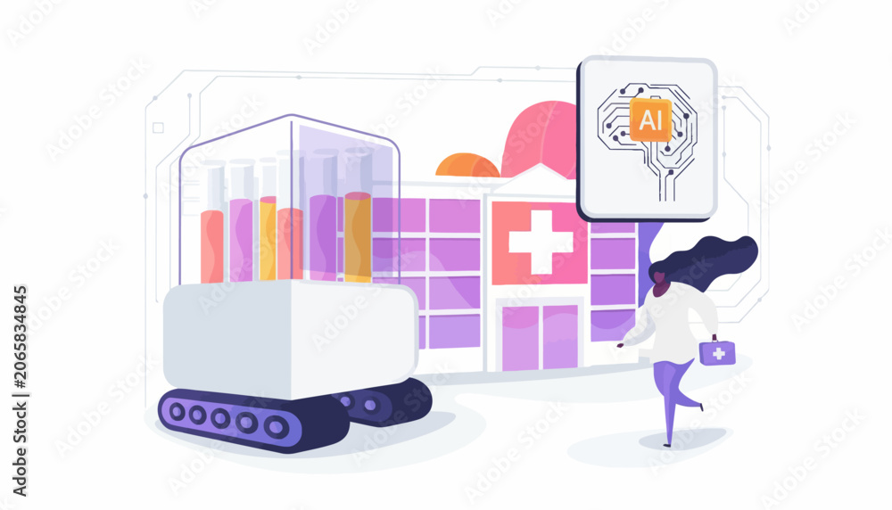 Fototapeta premium AI Revolutionizing Healthcare Automation and Innovation in Medical Facilities