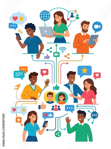 Diverse team collaborating on digital project together.