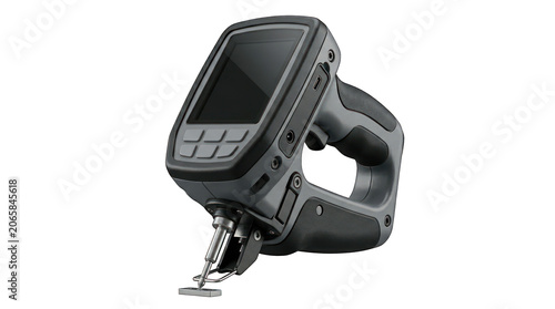 Handheld industrial ultrasonic material tester device designed for non-destructive inspection and thickness measurement, used for quality control, engineering analysis