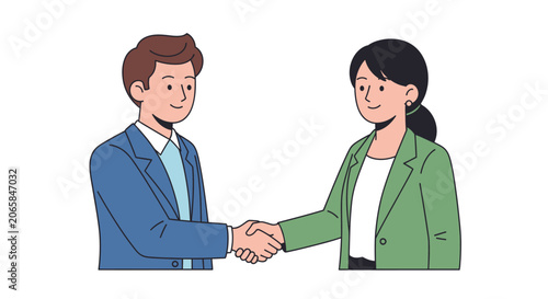 Business people shaking hands agreement.