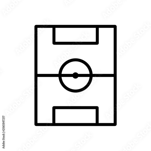 Soccer field line icon with simple and modern design