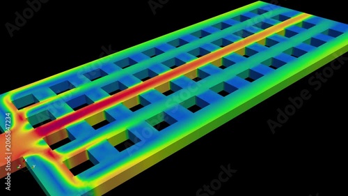 Liquid flow simulation - CFD simulation Computational fluid dynamics