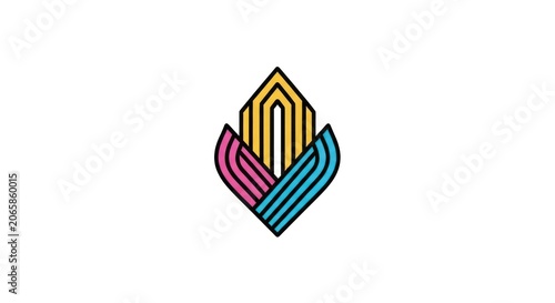Colorful abstract logo design symbol.