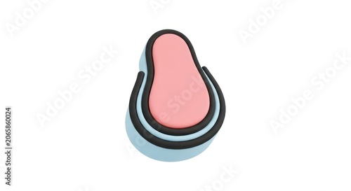 Colorful abstract shape design element.