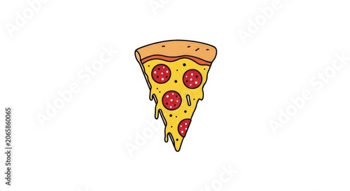 Delicious slice of pepperoni pizza.