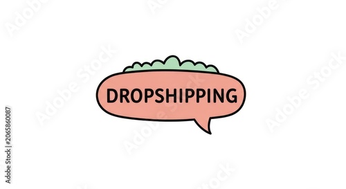 Dropshipping ecommerce business concept icon.