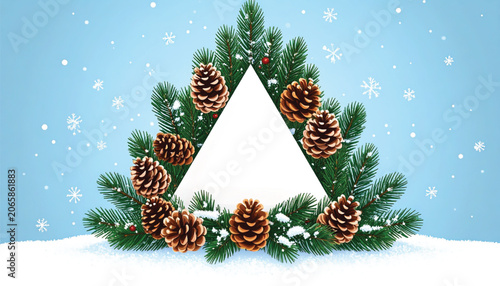 Pinecone Christmas Holiday Winter Decoration.
