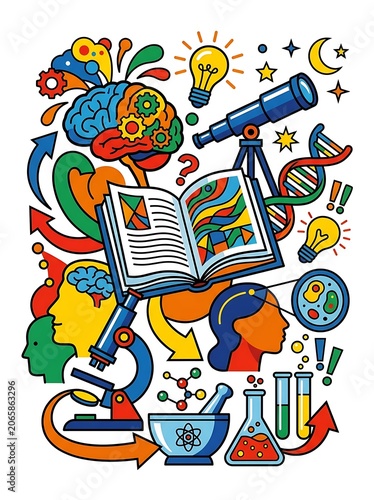 Colorful abstract illustration of creativity and innovation.