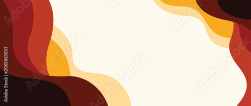 bright vibrant paper waves abstract banner design. Elegant wavy vector background 