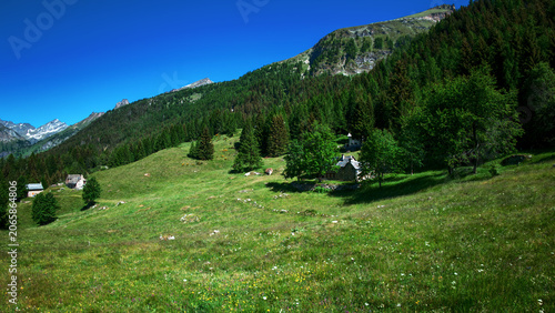 Canvas-taulu A farmhouse in the Ossola Valley.