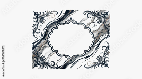 Photos Elegant black and white horse head illustration.