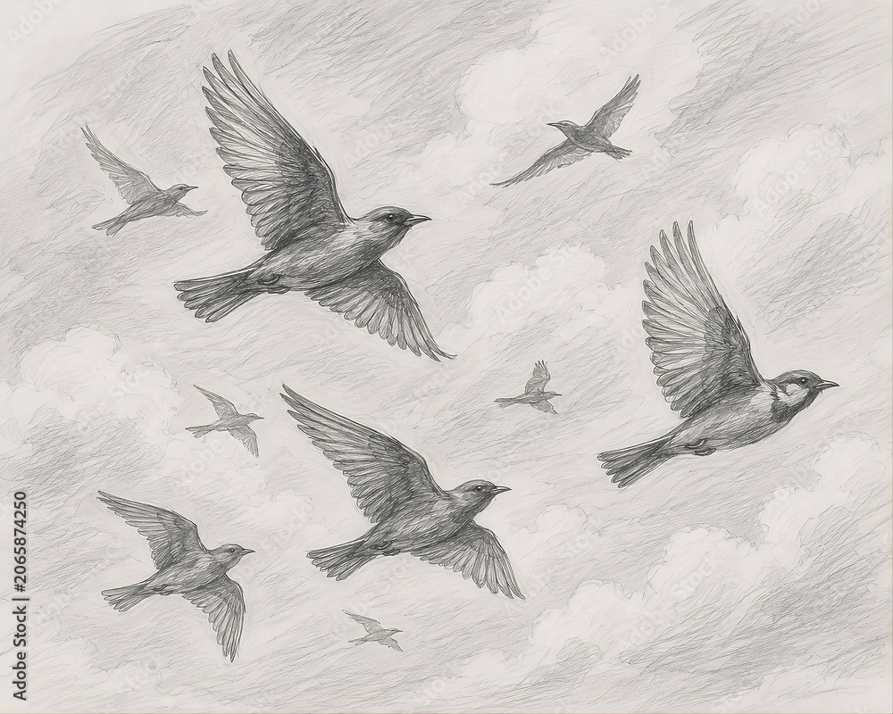 Obraz premium seamless pattern with birds