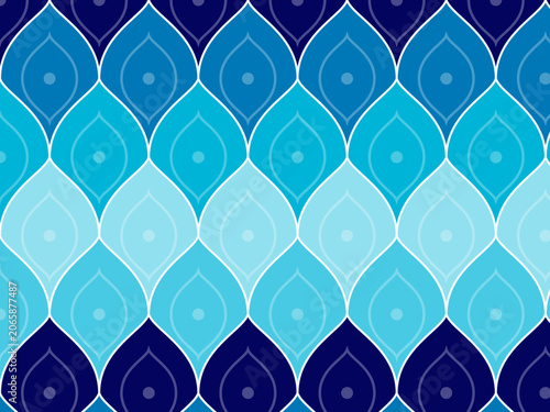 Cuadro en lienzo Classic Onion Dome Ogee Wallpaper Pattern Design