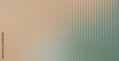 Abstract vertical ribbed texture background with warm orange and sage green gradient