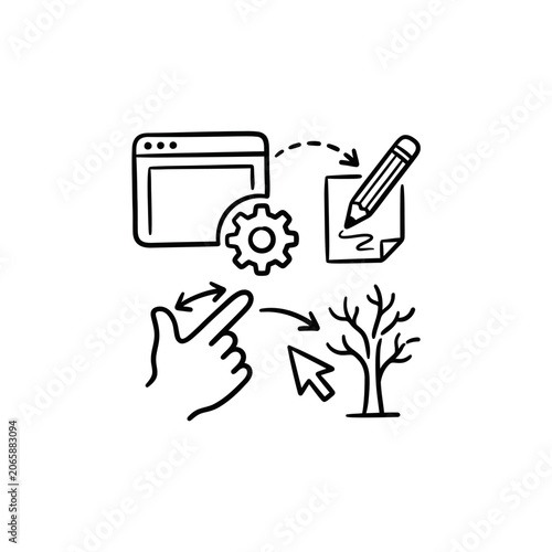Website design and development concept.