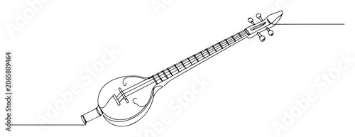 Fotografie setar lineart – traditional persian string instrument