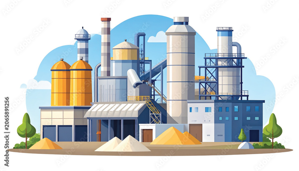 Obraz premium Industrial factory with large machinery.