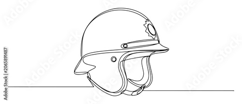 Tableau sur toile firefighter helmet icon detailed line art