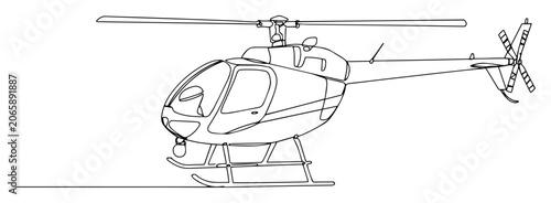 Foto police helicopter engraving thin line vector lineart black shape