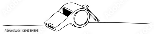 police whistle engraving thin line vector lineart black shape