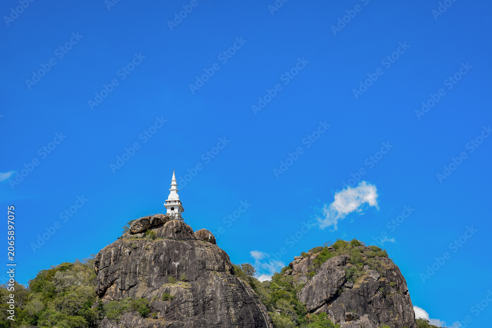 Fototapeta premium Sky Stupa (Ahasmaligawa) of Dimbulagala Raja Maha Viharaya (Dimbulagala Aranya Senasanaya, Dimbulagala Forest Monastery), Dimbulagala, Polonnaruwa, Sri Lanka.
