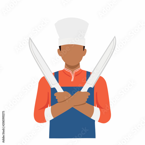 Chef with Crossed Knives